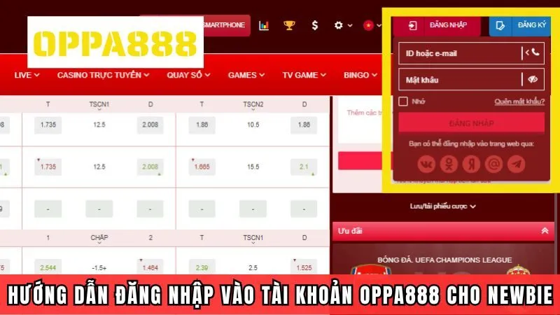 4 bước đăng nhập OPPA888 nhanh nhất cho tân thủ